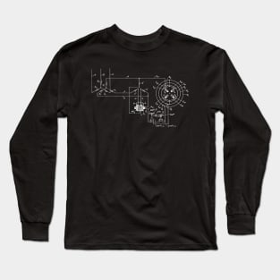 Driving Arrangements for Sewing Machine Vintage Patent Hand Drawing Long Sleeve T-Shirt